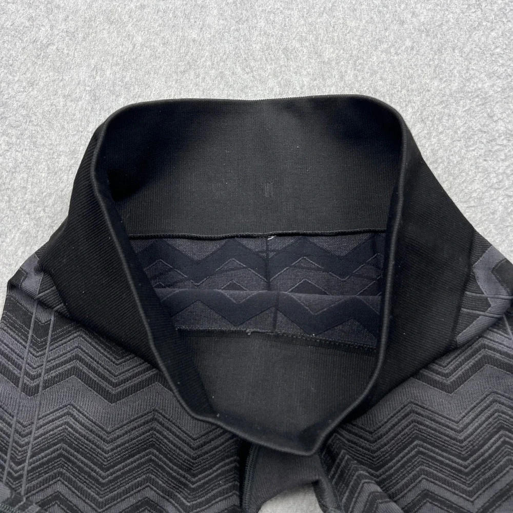 Lululemon Ebb To Street Pant Womens 6* Black Gray Chevron Yoga Leggings W5G17S